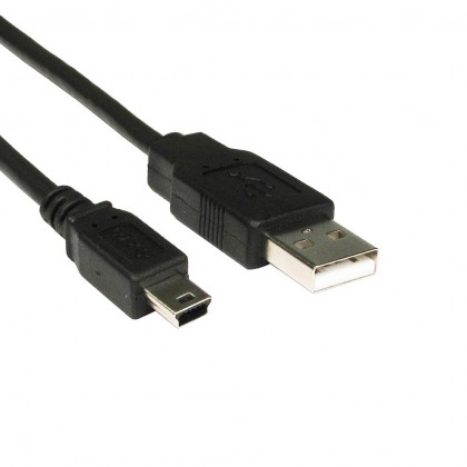 USB 2.0 mini USB kabel Zwart